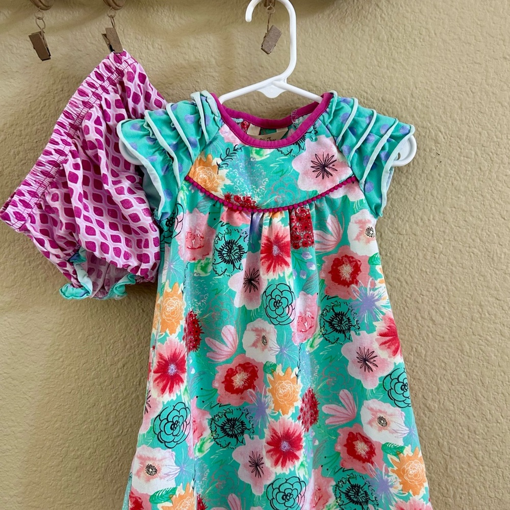 Matilda Jane 18-24 Month Floral Dress with Ruffled Sleeves and Bloomers